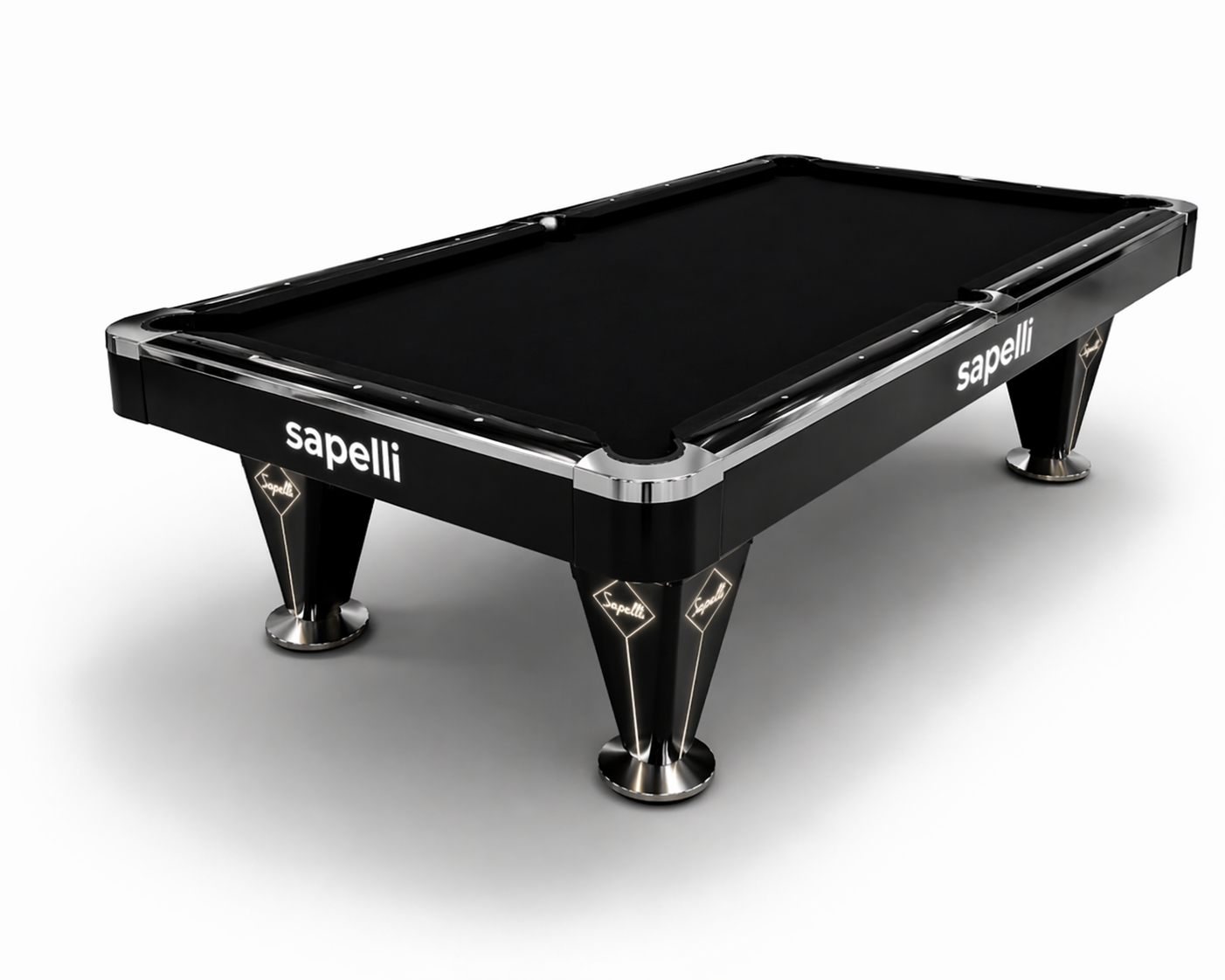 Siyah premium ev tipi bilardo masası görseli